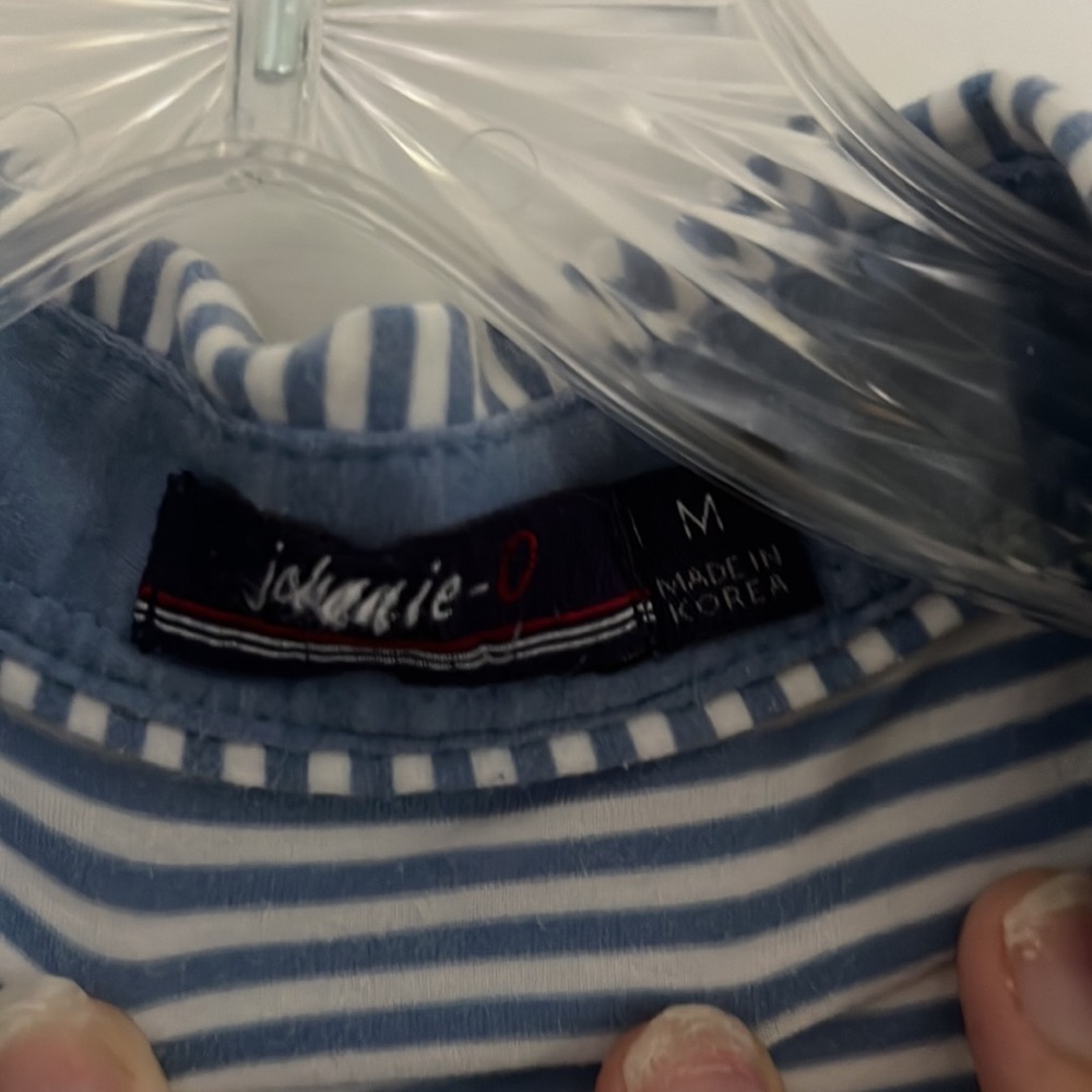 Men’s Johnnie O Blue Striped Polo Size M - Picture 3 of 6